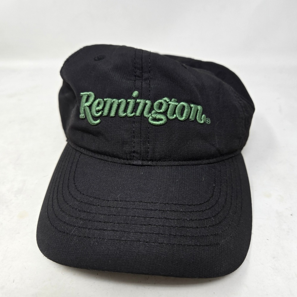 Remington Hat Black Green Embroidered Logo Adjustable Outdoor Cap OSFM